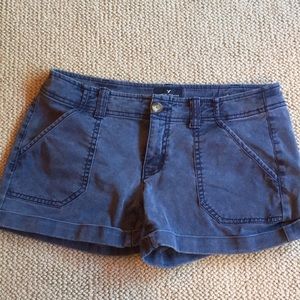 Navy blue midi shorts